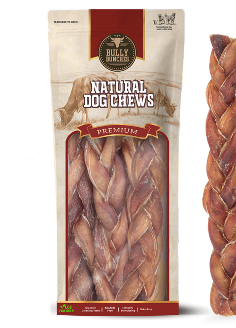 12 Inch Jumbo Braided Bully Stick