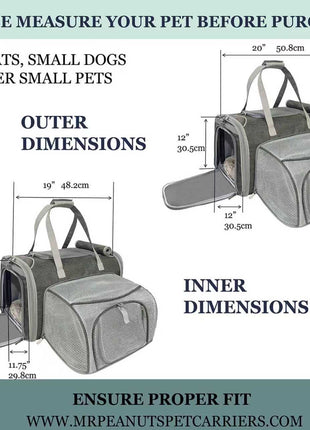 Mr. Peanut's Gold Series Big Apple XL Expandable Pet Carrier V3.0