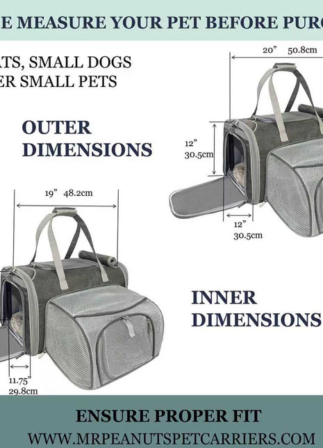 Mr. Peanut's Gold Series Big Apple XL Expandable Pet Carrier V3.0