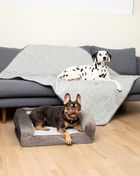 PupChill™ Cooling Bolster Dog Bed + Waterproof Blanket Bundle - Arctic Grey