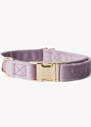 'Lilac' - Velvet Dog Collar