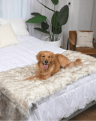 PupProtector™ Waterproof Bed Runner - White with Brown Accents