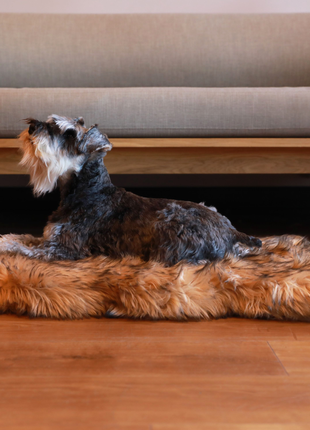 PupRug by Paw.com® Faux Fur Orthopedic Dog Bed - Curve Sable Tan