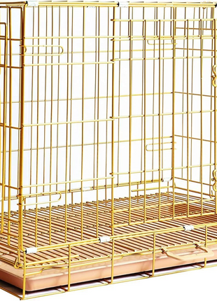 24-42" Collapsible Copper Gold Dog Crate GLD24-42 - Pup List