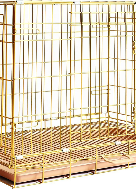 24-42" Collapsible Copper Gold Dog Crate GLD24-42 - Pup List