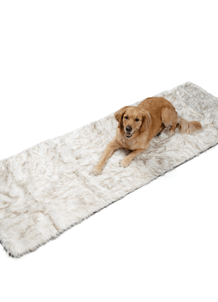 PupProtector™ Waterproof Bed Runner - White with Brown Accents