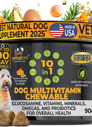 10 in 1 Multivitamin Chews for Dogs (Peanut Butter & Pumpkin Flavor) - Pup List