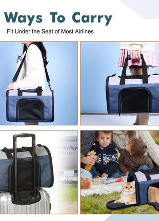 GOOPAWS Soft Sided Collapsible Airline Travel Pet Carrier Bag for Comfort and Travel - Pup List