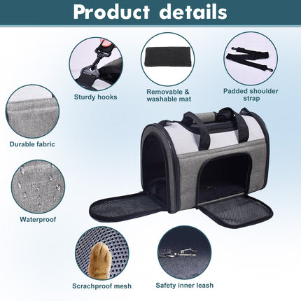 GOOPAWS Soft Sided Collapsible Airline Travel Pet Carrier Bag for Comfort and Travel - Pup List