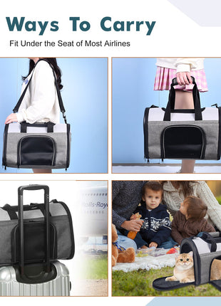 GOOPAWS Soft Sided Collapsible Airline Travel Pet Carrier Bag for Comfort and Travel - Pup List