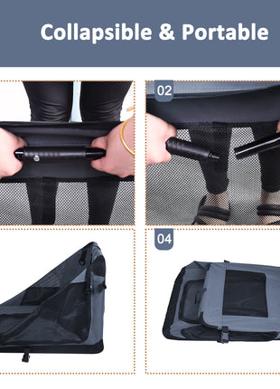 Jespet & GOOPAWS Indoor & Outdoor 3-Door Collapsible Soft-Sided Dog, Cat & Small Pet Crate - Pup List