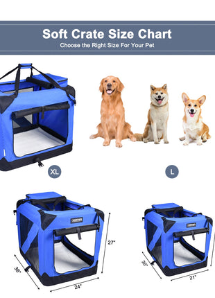 Jespet & GOOPAWS Indoor & Outdoor 3-Door Collapsible Soft-Sided Dog, Cat & Small Pet Crate - Pup List