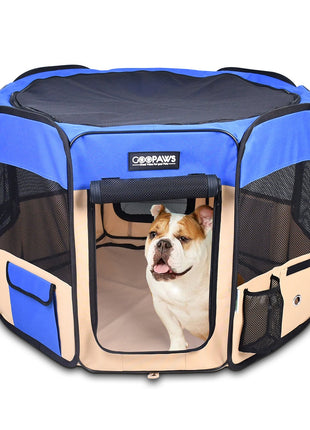 Jespet 2-Door Portable Soft-Sided Dog, Cat & Small Pet Exercise Playpen - Pup List