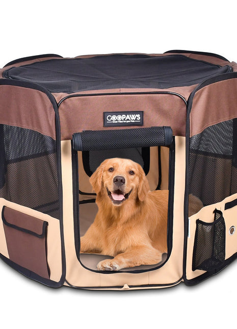 Jespet 2-Door Portable Soft-Sided Dog, Cat & Small Pet Exercise Playpen - Pup List