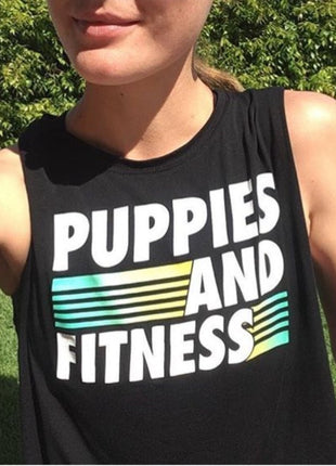 Puppies & Fitness Club Logo  | Crop Top