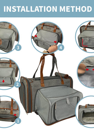 Mr. Peanut's Gold Series Standard Size Airline Compliant Double Expandable Pet Carrier