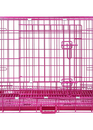 24-42" Collapsible Pink Dog Crate RED24-42 - Pup List
