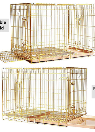 24-42" Collapsible Copper Gold Dog Crate GLD24-42 - Pup List