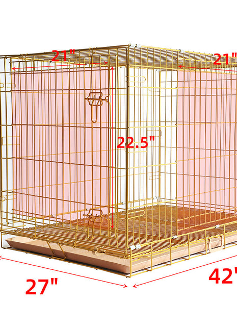 24-42" Collapsible Copper Gold Dog Crate GLD24-42 - Pup List