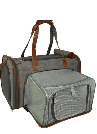 Mr. Peanut's Gold Series Standard Size Airline Compliant Double Expandable Pet Carrier