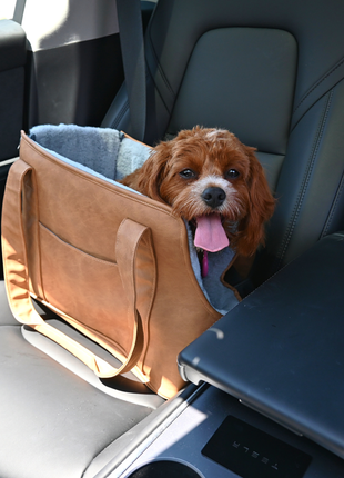 PupTote™ 3-in-1 Faux Leather Dog Carrier Bag - Black