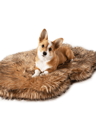 PupRug by Paw.com® Faux Fur Orthopedic Dog Bed - Curve Sable Tan