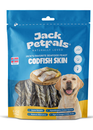 Jack PetPals Seafood Feast Codfish Skin Treat Chews (6oz)