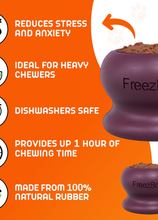 Freezball - Durable Fillable Dog Chew Bone