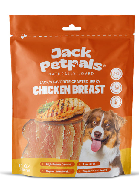 Jack PetPals Handcrafted Jerky Chicken Breast Dog Treats (12oz)
