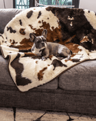 PupProtector™ Waterproof Throw Blanket - Brown Faux Cowhide