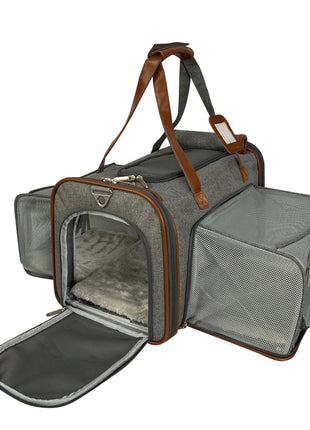 Mr. Peanut's Gold Series Standard Size Airline Compliant Double Expandable Pet Carrier