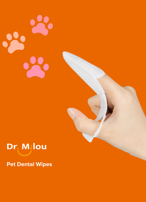 Dr. Milou Pet Dental Finger Wipes – Daily Oral Care for Dogs & Cats