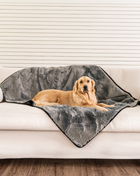 PupProtector™ Short Fur Waterproof Throw Blanket - Charcoal Grey