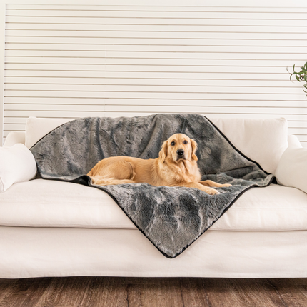 PupProtector™ Summer Short Fur Waterproof Throw Blanket - Charcoal Grey