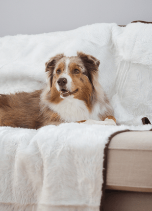 PupProtector™ Short Fur Waterproof Throw Blanket - Polar White