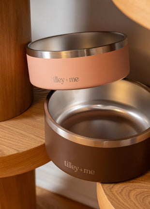 Tilley + Me Stainless Steel Pet Bowl – Non-Slip, Durable & Dishwasher Safe | 32oz and 64oz - Pup List