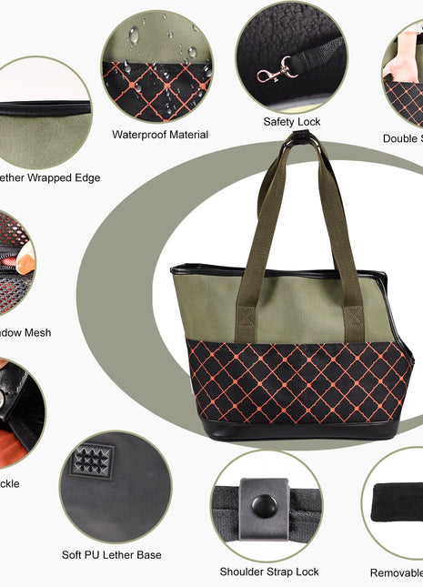 GOOPAWS Dog Purse Carrier for Small Dogs, Soft-Sided Tote Bags with Pocket and Anti-Slip Bottom - Pup List