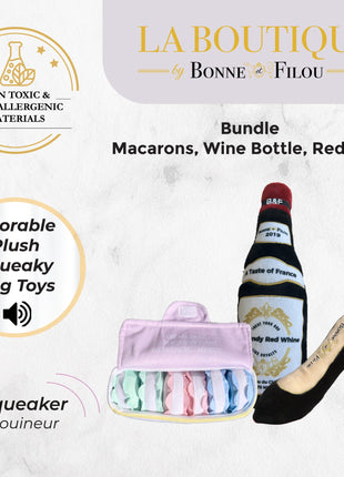 Plush Squeaky Dog Toy Set- Large