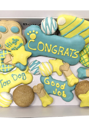 Congrats Themed Dog Treats Gift Box