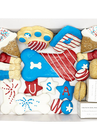 USA Themed Dog Treats Gift Box