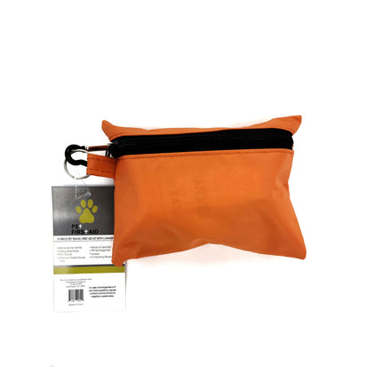 19-Piece Pet Travel First Aid Kit with Carabiner - Compact Emergency Care for Adventurous Pets