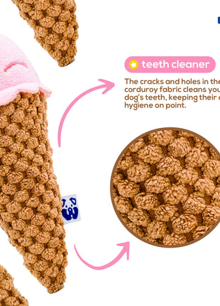 ICE CREAM PLUSH DOG TOY