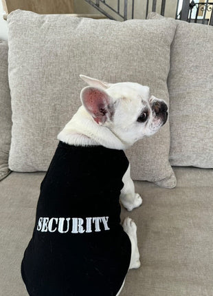 Parisian Pet 'Security®' Embroidered Dog Shirt – Comfortable Pet Apparel for Dogs & Cats, Black