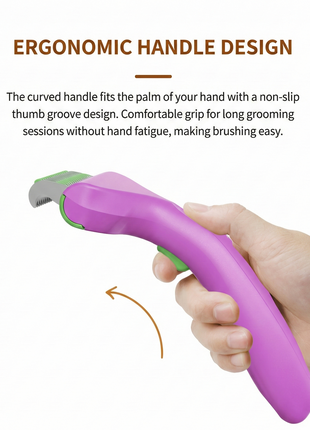 CalmCare Grooming Brush with One-Click Fur Release by Dr. Milou - Pup List