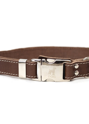 Quick-Release Style Leather Collar and Leash Set