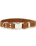 Bestseller Quick-Release Earth Brown Leather Dog Collar with Metal Buckle