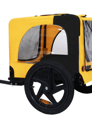 Pet Bike Trailer Dog Cart for Bicycle, Suitable for Small and Medium Pets, Easy Folding Cart Frame, Quick Release Wheel, Non-Slip Floor, Internal Leash