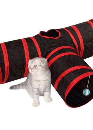 2/3/4/5 Holes Pet Cat Tunnel Toys Foldable Pet Cat Kitty Training Interactive Fun Toy For Cats Rabbit Animal Play Tunnel Tube For Cats Tunnels for Indoor Cats Cat Tube Collapsible 3 Way Pet Tunnel Great Toy for Cats