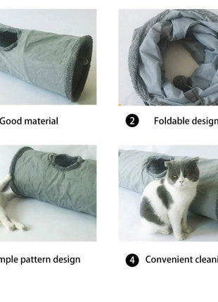 2/3/4/5 Holes Pet Cat Tunnel Toys Foldable Pet Cat Kitty Training Interactive Fun Toy For Cats Rabbit Animal Play Tunnel Tube For Cats Tunnels for Indoor Cats Cat Tube Collapsible 3 Way Pet Tunnel Great Toy for Cats