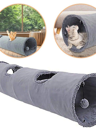 2/3/4/5 Holes Pet Cat Tunnel Toys Foldable Pet Cat Kitty Training Interactive Fun Toy For Cats Rabbit Animal Play Tunnel Tube For Cats Tunnels for Indoor Cats Cat Tube Collapsible 3 Way Pet Tunnel Great Toy for Cats
